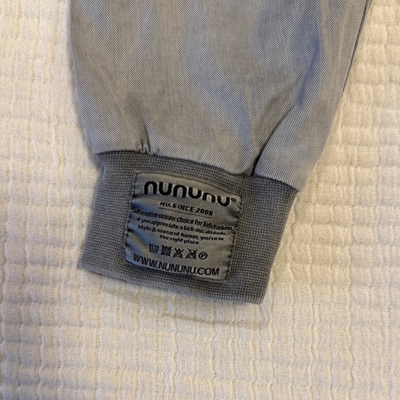 Nununu Light Gray Kids Joggers with Skull Design - Picture 2 of 5